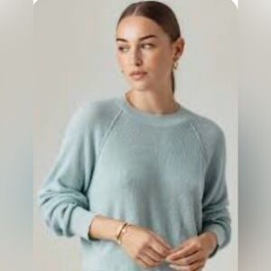 J. Crew -100% Cashmere Light Blue/ Green Sweater - Softest Cashmere Ever!